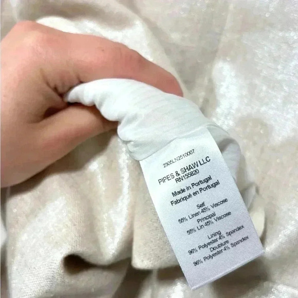 NWT Veronica Beard Parineti Linen Metallic Cream Silver Dickey Blazer Jacket 2 - Picture 14 of 16